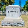 Potter grave, Greenwood Memorial Park photo, May 2024