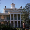 Outside the still unopened Haunted Mansion, January 1964