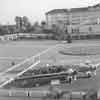 American Airlines plane on lawn of Ambassador Hotel in Los Angeles, 1936